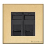 M Marcus Heritage Brass Windsor Range 2 Gang Master Line Socket