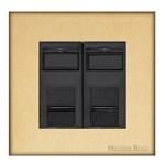 M Marcus Heritage Brass Windsor Range 2 Gang CAT6 Socket