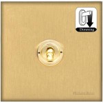 M Marcus Heritage Brass Windsor Range 1 Gang Dimming Toggle Switch