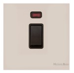 M Marcus Heritage Brass Windsor Range 20 Amp Double Pole Switch with Neon Indicator