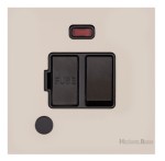 M Marcus Heritage Brass Windsor Range Switched Fused Spur Unit with Neon Indicator and Flex Outlet