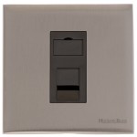 M Marcus Heritage Brass Windsor Range 1 Gang CAT6 Socket