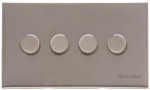 M Marcus Heritage Brass Windsor Range 4 Gang TED Dimmer (Compatible with LED Lamps)