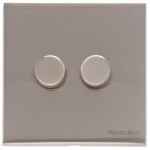 M Marcus Heritage Brass Windsor Range 2 Gang Multi Location Primary Dimmer