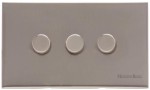 M Marcus Heritage Brass Windsor Range 3 Gang Multi Location Secondary Dimmer