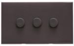 M Marcus Heritage Brass Windsor Range 3 Gang Multi Location Secondary Dimmer