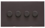 M Marcus Heritage Brass Windsor Range 4 Gang Multi Location Primary Dimmer