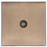 M Marcus Heritage Brass Windsor Range 1 Gang Non-Isolated TV Coaxial Socket