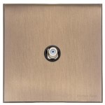 M Marcus Heritage Brass Windsor Range 1 Gang Satellite Socket