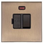 M Marcus Heritage Brass Windsor Range Switched Fused Spur Unit with Neon Indicator