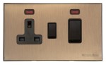 M Marcus Heritage Brass Windsor Range 45A Cooker Unit Switch/13A Socket