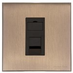 M Marcus Heritage Brass Windsor Range 1 Gang CAT6 Socket
