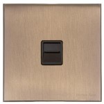 M Marcus Heritage Brass Windsor Range 1 Gang Master Line Socket