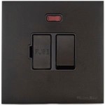 M Marcus Heritage Brass Windsor Range Switched Fused Spur Unit with Neon Indicator