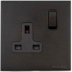 M Marcus Heritage Brass Windsor Range Single Switched Socket