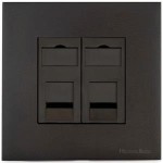 M Marcus Heritage Brass Windsor Range 2 Gang Secondary Line Socket