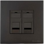 M Marcus Heritage Brass Windsor Range 2 Gang CAT6 Socket