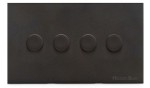 M Marcus Heritage Brass Windsor Range 4 Gang Multi Location Primary Dimmer