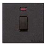 M Marcus Heritage Brass Windsor Range 20 Amp Double Pole Switch with Neon Indicator