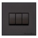 M Marcus Heritage Brass Windsor Range 3 Gang 2 Way Rocker Switch