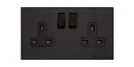 M Marcus Heritage Brass Windsor Range Double Switched Socket