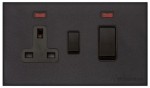 M Marcus Heritage Brass Windsor Range 45A Cooker Unit Switch/13A Socket