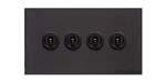 M Marcus Heritage Brass 4 Gang 2 Way Toggle Switch