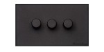 M Marcus Heritage Brass Windsor Range 3 Gang 2 Way Push On/Off Dimmer Switch (400 watts)