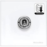 M Marcus Heritage Brass Windsor Range 1 Gang Dimming Toggle Switch