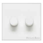 M Marcus Heritage Brass Windsor Range 2 Gang Multi Location Primary Dimmer