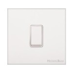 M Marcus Heritage Brass Windsor Range 1 Gang 2 Way Rocker Switch