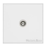 M Marcus Heritage Brass Windsor Range 1 Gang Isolated TV Coaxial Socket