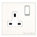 M Marcus Heritage Brass Windsor Range Single Switched Socket