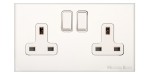 M Marcus Heritage Brass Windsor Range Double Switched Socket