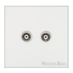 M Marcus Heritage Brass Windsor Range TV/FM Diplexed Socket