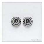 M Marcus Heritage Brass 2 Gang 2 Way Toggle Switch