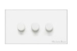M Marcus Heritage Brass Windsor Range 3 Gang 2 Way Push On/Off Dimmer Switch (400 watts)