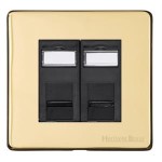 M Marcus Heritage Brass Vintage Range 2 Gang CAT6 Socket