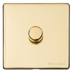 M Marcus Heritage Brass Vintage Range 1 Gang Multi Location Primary Dimmer Switch (Compatible with LED bulbs)