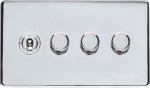 M Marcus Heritage Brass Vintage Range 4 Gang Mixed Toggle Dimmer Switch 1xToggle 3xTED