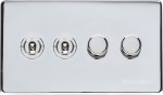 M Marcus Heritage Brass Vintage Range 4 Gang Mixed Toggle Dimmer Switch 2xToggle 2xTED