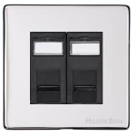 M Marcus Heritage Brass Vintage Range 2 Gang CAT6 Socket