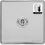 M Marcus Heritage Brass Vintage Range 1 Gang Dimming Toggle Switch