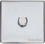 M Marcus Heritage Brass Vintage Range 1 Gang Multi Location Primary Dimmer Switch (Compatible with LED bulbs)