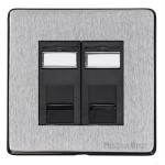M Marcus Heritage Brass Vintage Range 2 Gang CAT6 Socket
