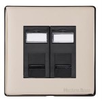 M Marcus Heritage Brass Vintage Range 2 Gang CAT6 Socket