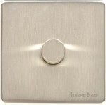 M Marcus Heritage Brass Vintage Range 1 Gang Multi Location Primary Dimmer Switch (Compatible with LED bulbs)