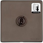 M Marcus Heritage Brass Vintage Range 1 Gang Dimming Toggle Switch