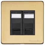 M Marcus Heritage Brass Vintage Range 2 Gang CAT6 Socket