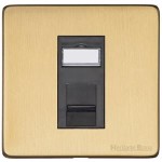 M Marcus Heritage Brass Vintage Range 1 Gang CAT6 Socket